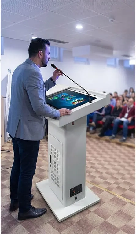 digital podium with touch screen